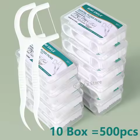 1/2/3/5 Box Portable Disposable Dental Floss Plastic Toothpick High-tension Dental Floss Stick Denta