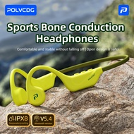 Polvcdg-X1 Sports Bone Conduction Earphones Bluetooth 5.4IPX6 Sweatproof Running/Fitness/Yoga/Cyclin