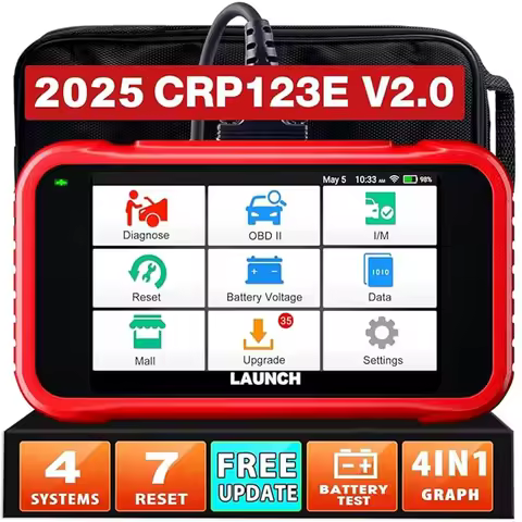 Launch X431 CRP123E V2.0 OBD2 Scanner Engine ABS SRS Transmission Diagnostic Scan Tools 7 Reset WiFi