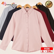 MU KEMEJA FESYEN WANITA LENGAN PANJANG / WOMEN SHIRTS / KEMEJA PLAIN DEWASA / BAJU CASUAL WANITA / K
