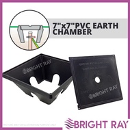 7" x 7 " PVC Earth Chamber With Cover PVC Link PVC Earth Chamber Plastic Grounding Box Electrical Gr