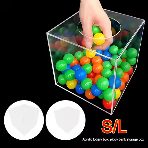 Gift Card Box 200mm/300mm Acrylic Lucky Draw Box Transparent DIY Voting Box Clear Acrylic Removable