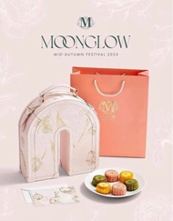 2023 Lady M 中秋節 月餅 禮盒 粉嫩毛絨仿麂皮圓拱首飾盒