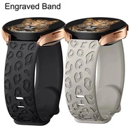 20mm 22mm Floral Engraved Band compatible for Samsung Galaxy Watch 6 5 4 40mm 44mm Gear S3 Silicone Cute Sport Strap 5 Pro 45mm Active 2