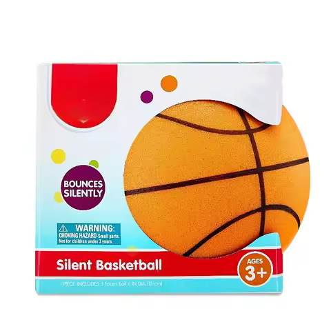 Play Day 6 Inch Silent Indoor Basketball for Kids