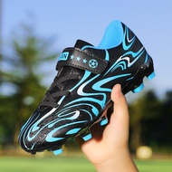 Boys' TPU Anti-slip Soccer Cleats, Long Studs for Outdoor Grass, Wear-resistant Training Kasut Bola 