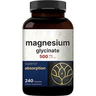Magnesium Glycinate Capsule Magnesium Supplement Easy Absorption Relieve Fatigue Help Sleep Maintain