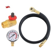 Air Tank Repair Kit W/Safety Valve, Pressure Gauge and 4 Feet Air Tank Hose Assembly Accessory Parts