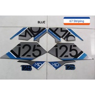 Yamaha Mio M3 125 2017 Blue Motorcycle Striping Sticker