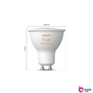 (ประกัน 1ปี) หลอดไฟGu10 Philips Hue Gu10 White Ambiance Bluetooth 400lm New Version - 220V
