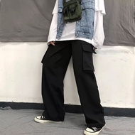 Hippie Streetwear Black Cargo Pants