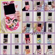 Cartoon Funny Snoopy Barbie Soft TPU Silicone Casing Samsung Galaxy Z Flip 5 Ultra Thin Print Shockp