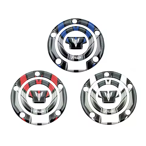 Motorcycle Gas Fuel Tank Cap Cover Pad Protector Decals 3D Resin Stickers For Yamaha MT01 MT03 MT07 