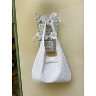 Lace + Canvas Tote Bag Suitable for Going Out and Going to the Beach, Korean Style