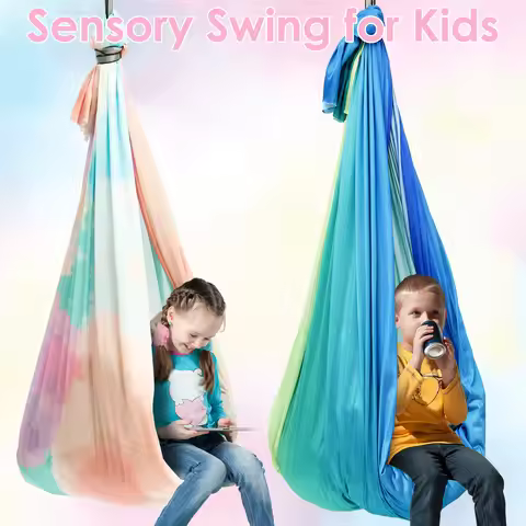 Sensory Swing Comfortable Kids Sensory Hammock Holds up to 200 lbs Indoor Cuddle Swing with 360° Swi
