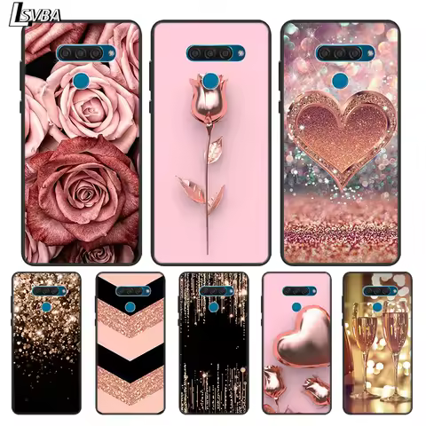 Love Rose Gold Style For LG K22 K71 K61 K51S K41S K30 K20 2019 Q60 V60 V50S V50 V40 V35 V30S V30 G8 