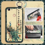 Waterproof Silicone Phone Case For OPPO A73/A75/F5/A75S fashion Chinese style Durable for mom Lanyard Soft case old lady