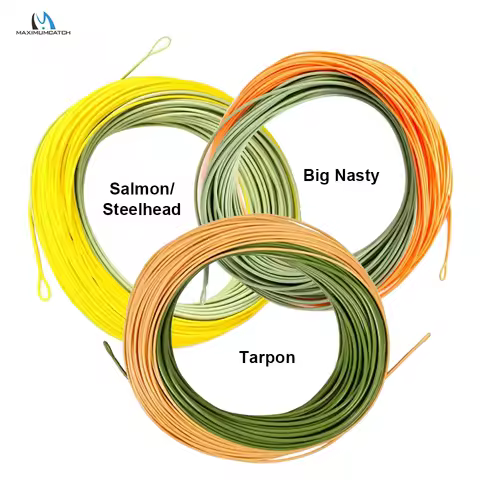 MAXCATCH 100ft Saltwater Fly Fishing Line 6-10WT Weight Forward Floating Fly Line for Real Salmon St