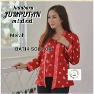 BLUS KUTUBARU BATIK JUMPUTAN MERAH Blus Kebaya Batik Jumputan Kutubaru Jumputan Kebaya Jumputan Keba
