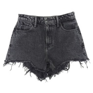 กางเกงขาสั้น Alexander Wang รุ่น BITE เอวสูง ผ้าฝ้าย 100% สีดำ ไซส์ 24 ผลิตในสหรัฐอเมริกา ของแท้ สำห