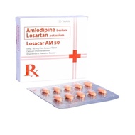 LOSACAR Losartan Potassium +Amlodipine Besilate 5mg 50mg 1 Film-Coated Tablet (sold per piece) [PRES