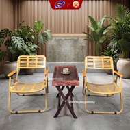 Foldable Chill Garden Cafe Table and Chair Set, Balcony and Apartment Table and Chair Set, Katinat T