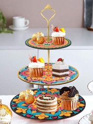 鑽石畫套件甜品擺設展架,3層蛋糕杯甜點架,婚禮,生日,感恩節,情人節甜點蛋糕展示,烘焙層架盤,桌面裝飾