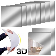 20/30cm 3D Square Acrylic Mirror Stickers/Self-adhesive Wall Mirror Tiles Decor