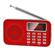 全城熱賣 - Y-619 FM/AM 迷你收音機 MP3 可充電音樂播放器支持 TF/SD 卡帶 LED 显示屏（紅色）