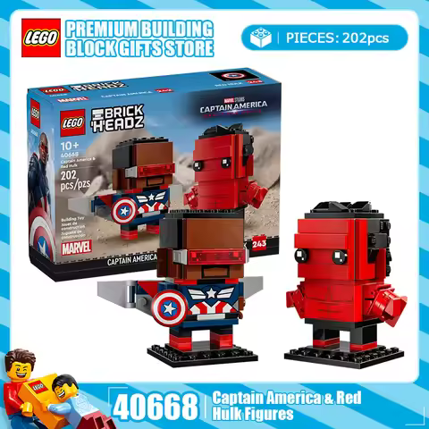 LEGO Blocks Square Head 40668 40669 40670 40674 40675 40676 Captain America and Hulk Children's Buil