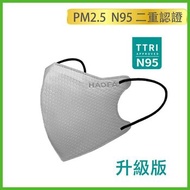 HAOFA 3D氣密型立體醫療口罩（台灣N95規格）晨霧灰色 | 30片 升級版 S Size Fixed Size