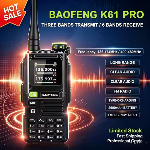 Baofeng K61 PRO K61pro 65-600MHz 640Ch Frequency Sweep Dual Watch Scrambler Amateur FM VOX Walkie Ta