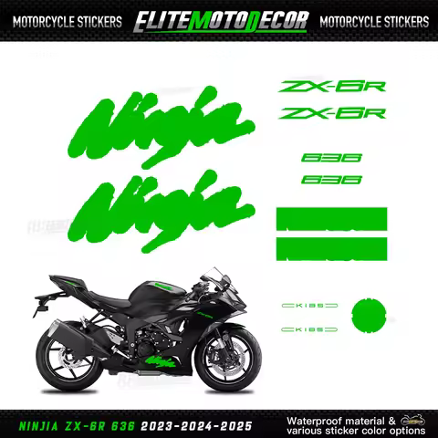 for Kawasaki ZX-6R ZX6r 636 Ninja 6R 2023-2025 motorcycle full fairing sticker Ninja logo sticker 20