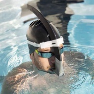 danglan-Swimming Training Snorkel Tube Front Breathing Tube Center Mount Silicone Mouthpiece Adult F