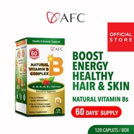 AFC Natural Vitamin B Complex Boost Energy Relieves Fatigue Healthy Hair Skin & Nails B1, B2, B3, B6