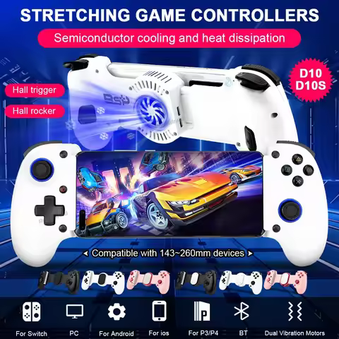 Hot Sale D10 D10S Stretching Cooling Wireless Game Controller For SWITCH/Android/Apple IOS Tablet /P