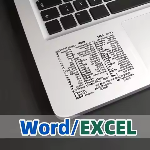 【Y】1Pc Practical Computer Decorative Sticker Reference Keyboard Shortcut Sticker for Laptop Word/Exc