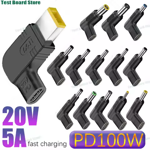 1Pce PD100W USB C female to DC power adapter converter 20V for laptops Dell HP Lenovo Asus Acer Tosh