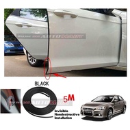 Proton Inspira - 16FT/5M (BLACK) Moulding Trim Rubber Strip Auto Door Scratch Protector Car Styling 