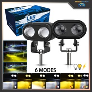 【EAGLEVISION】2PCS M2 Pro Motorcycle spotlight auxiliary light （Yellow light+white light）sport light 