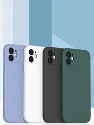 4 件純色超薄手機殼相容於蘋果三星 A52 5g，直邊 1.5 毫米厚