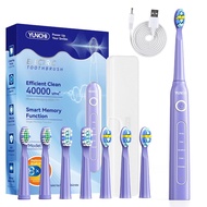 SEAGO Y5 Electric Toothbrush (8 Brush Heads) - 5 Modes, IPX7 Waterproof, 33-Day Battery, USB Chargin
