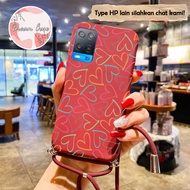 [SSM1] Softcase Sling motif love OPPO A54 OPPO A16 - Case Tali OPPO A54 - Case Gantungan OPPO A16  -