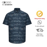 G2000 Men's Blue Short Sleeve Shirt