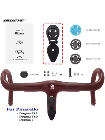 For Pinarello Dogma F12/ Dogma F/ Dogma F10 Integrated Handlebar Computer Mount Compatible with GPS/