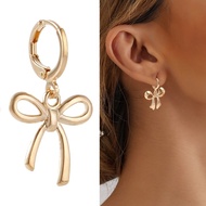 Alilin Elegant Gold Plated Metal Earring Unique and FashionableThin Hoop Earring with Unique Details