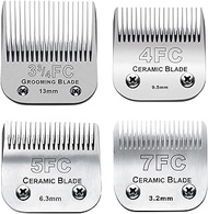 4PACK Dog Grooming Clipper Replacement Blades Compatible with Andis Pet Clipper/Oster A5/Wahl KM Ser