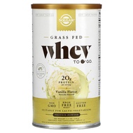 Solgar, Grass Fed Whey To Go, Protein Powder, Vanilla, 11.9 oz (338 g)