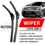 Wiper Vios Gen 3 1 Set Wiper Mobil Vios Gen 3 Karet Wiper Vios Gen 3 Wiper Vios Gen 3 Frameless