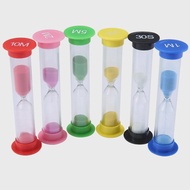 6Pcs Sand Timer Plastic Hourglass Timer Colorful Sandglass Hourglass Small 30sec/1min/2mins/3mins/5m